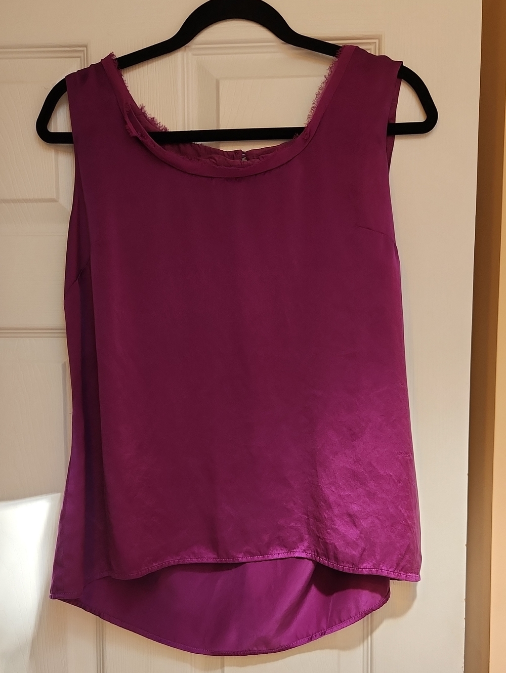Boden Limited Edition Magenta Lace-Trim Silk Camisole